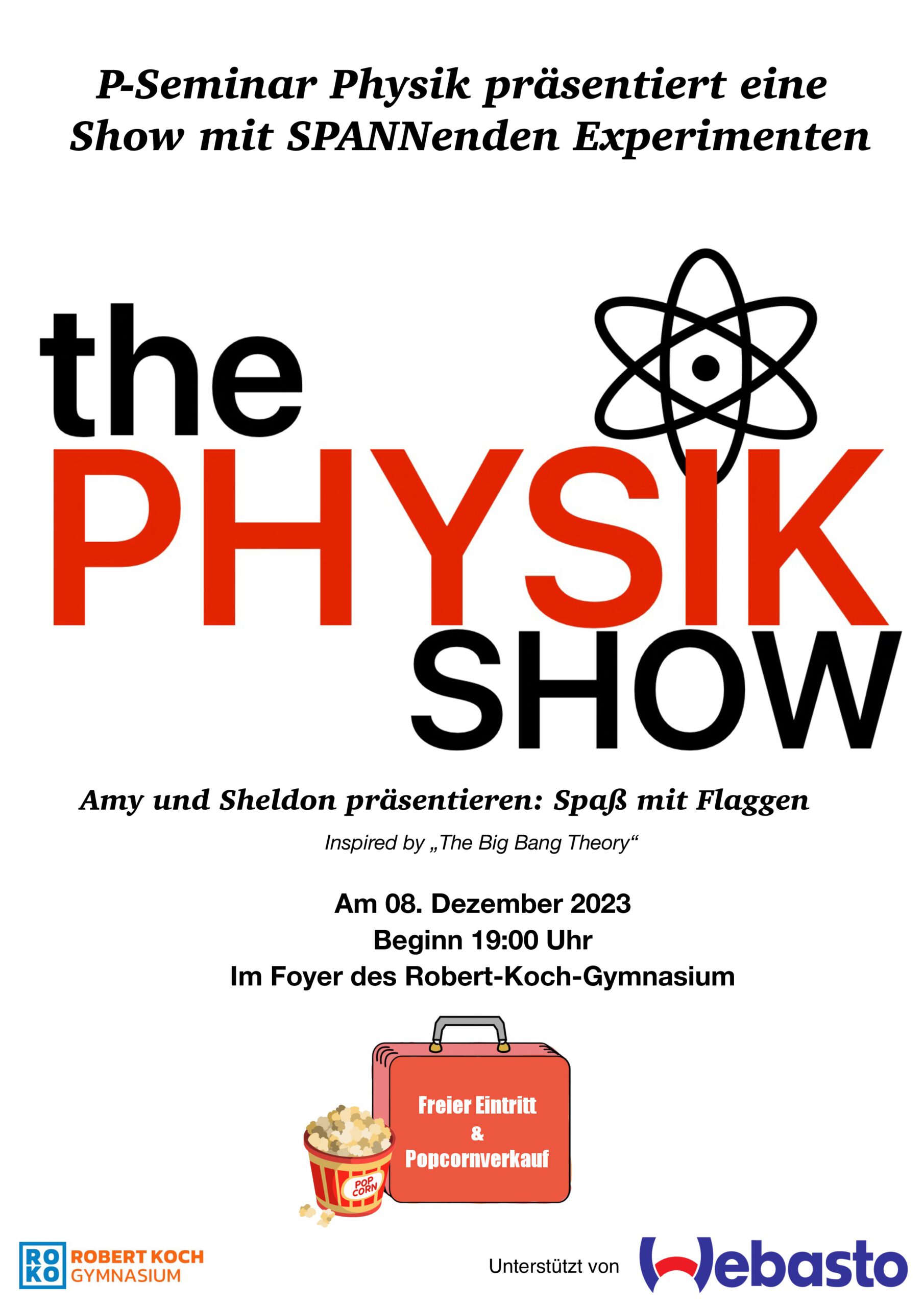 Plakat Einladung zur Physik-Show