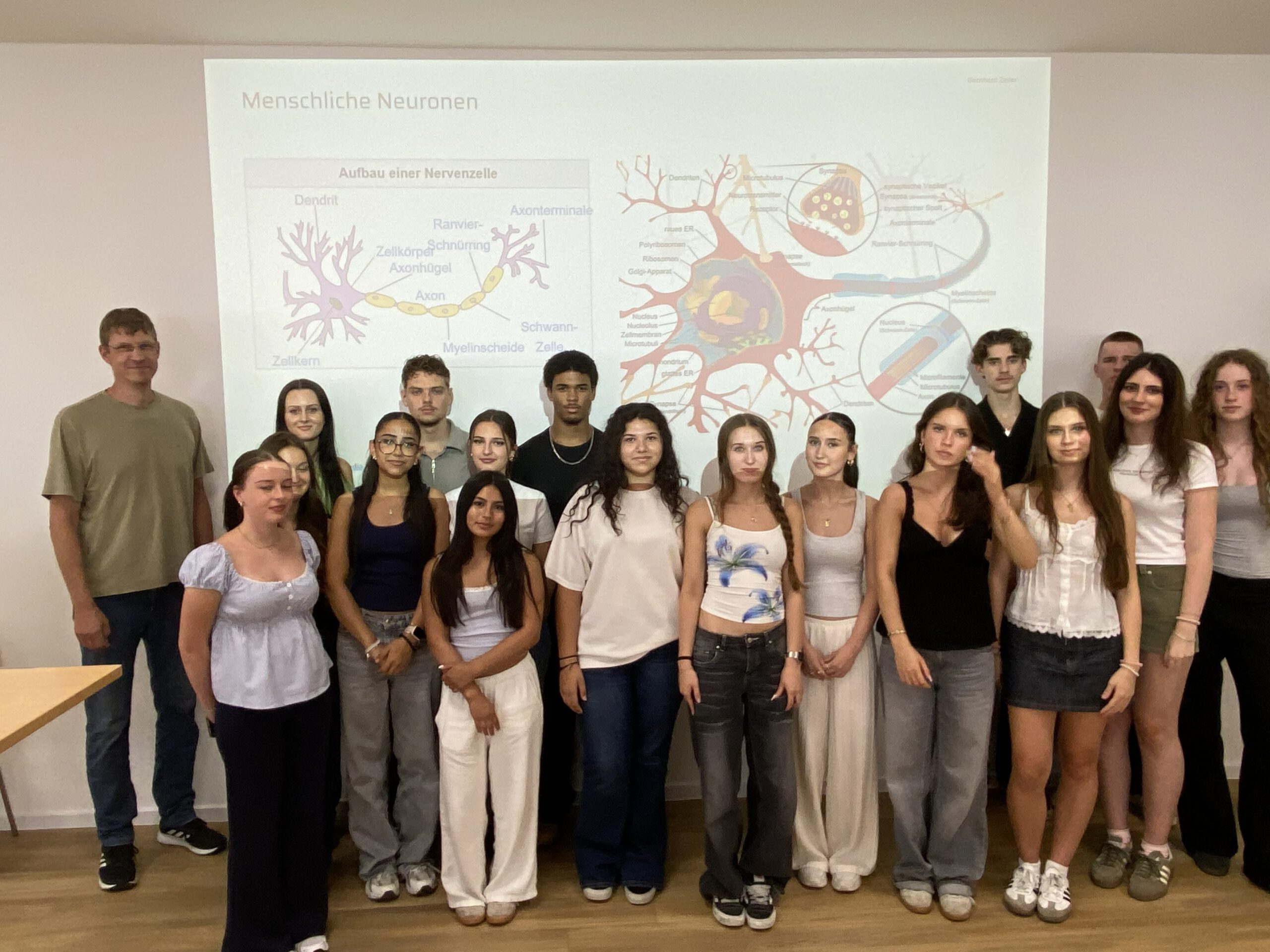 Prof. Bernhard Zeller mit Klasse 11d